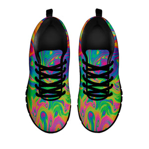 Psychedelic Surface Print Black Sneakers