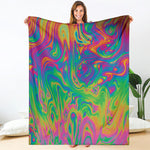 Psychedelic Surface Print Blanket