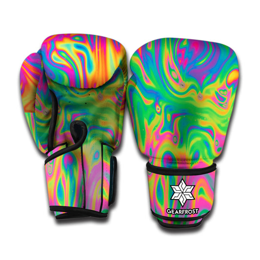Psychedelic Surface Print Boxing Gloves