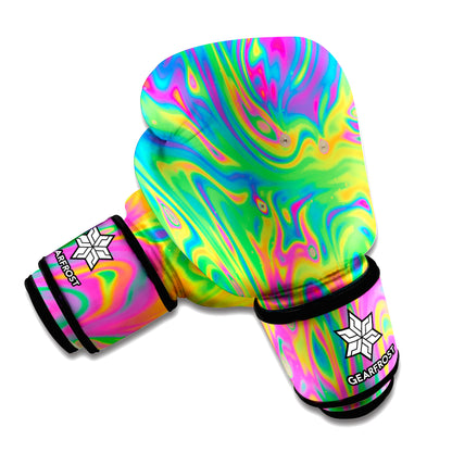 Psychedelic Surface Print Boxing Gloves