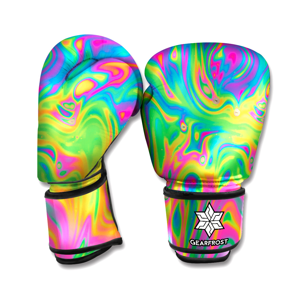 Psychedelic Surface Print Boxing Gloves
