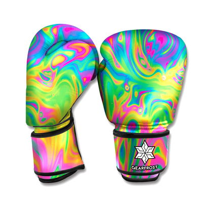 Psychedelic Surface Print Boxing Gloves