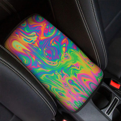 Psychedelic Surface Print Car Center Console Cover