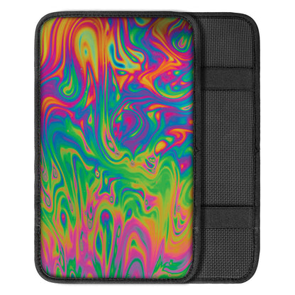 Psychedelic Surface Print Car Center Console Cover