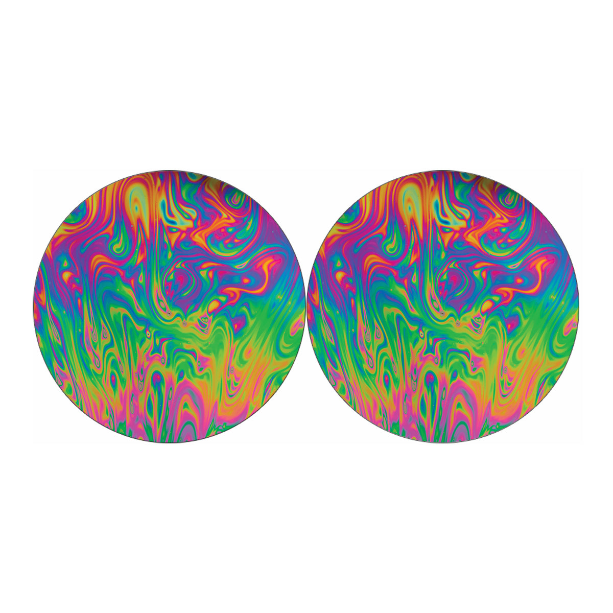 Psychedelic Surface Print Car Coasters