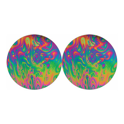 Psychedelic Surface Print Car Coasters