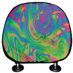 Psychedelic Surface Print Car Headrest Covers