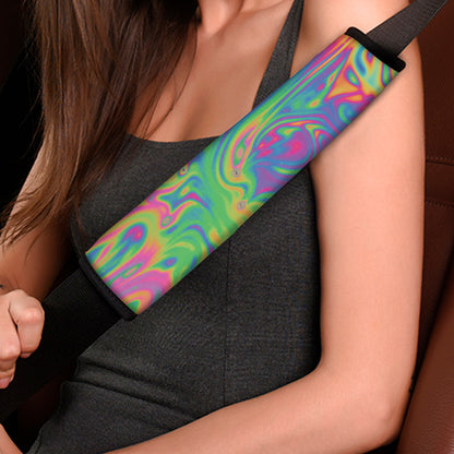 Psychedelic Surface Print Car Seat Belt Covers