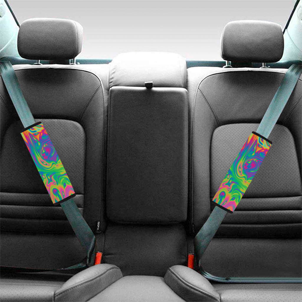 Psychedelic Surface Print Car Seat Belt Covers