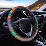 Psychedelic Surface Print Car Steering Wheel Cover
