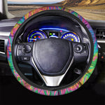 Psychedelic Surface Print Car Steering Wheel Cover