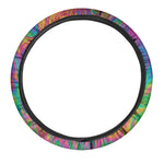 Psychedelic Surface Print Car Steering Wheel Cover