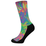 Psychedelic Surface Print Crew Socks