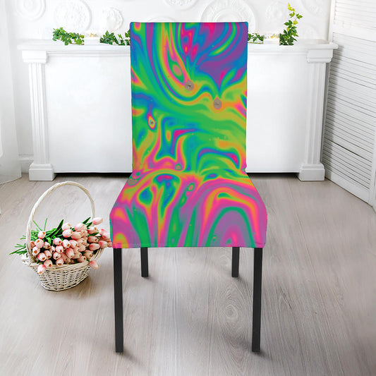 Psychedelic Surface Print Dining Chair Slipcover