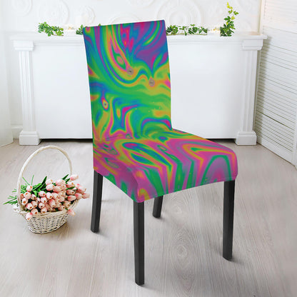 Psychedelic Surface Print Dining Chair Slipcover