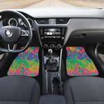 Psychedelic Surface Print Front and Back Car Floor Mats