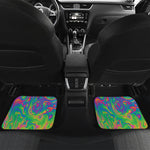 Psychedelic Surface Print Front and Back Car Floor Mats