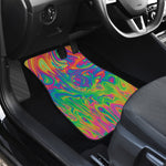 Psychedelic Surface Print Front and Back Car Floor Mats