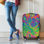 Psychedelic Surface Print Luggage Cover
