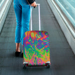 Psychedelic Surface Print Luggage Cover