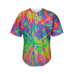 Psychedelic Surface Print Men's Baseball Jersey