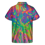 Psychedelic Surface Print Men's Short Sleeve Shirt