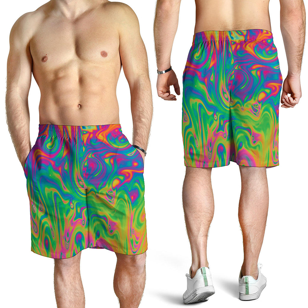 Psychedelic Surface Print Men's Shorts
