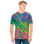 Psychedelic Surface Print Men's T-Shirt