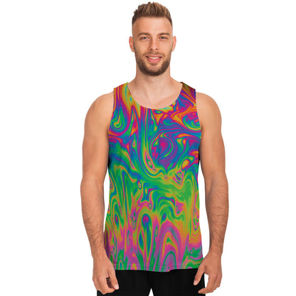 Psychedelic Surface Print Men's Tank Top
