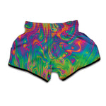 Psychedelic Surface Print Muay Thai Boxing Shorts