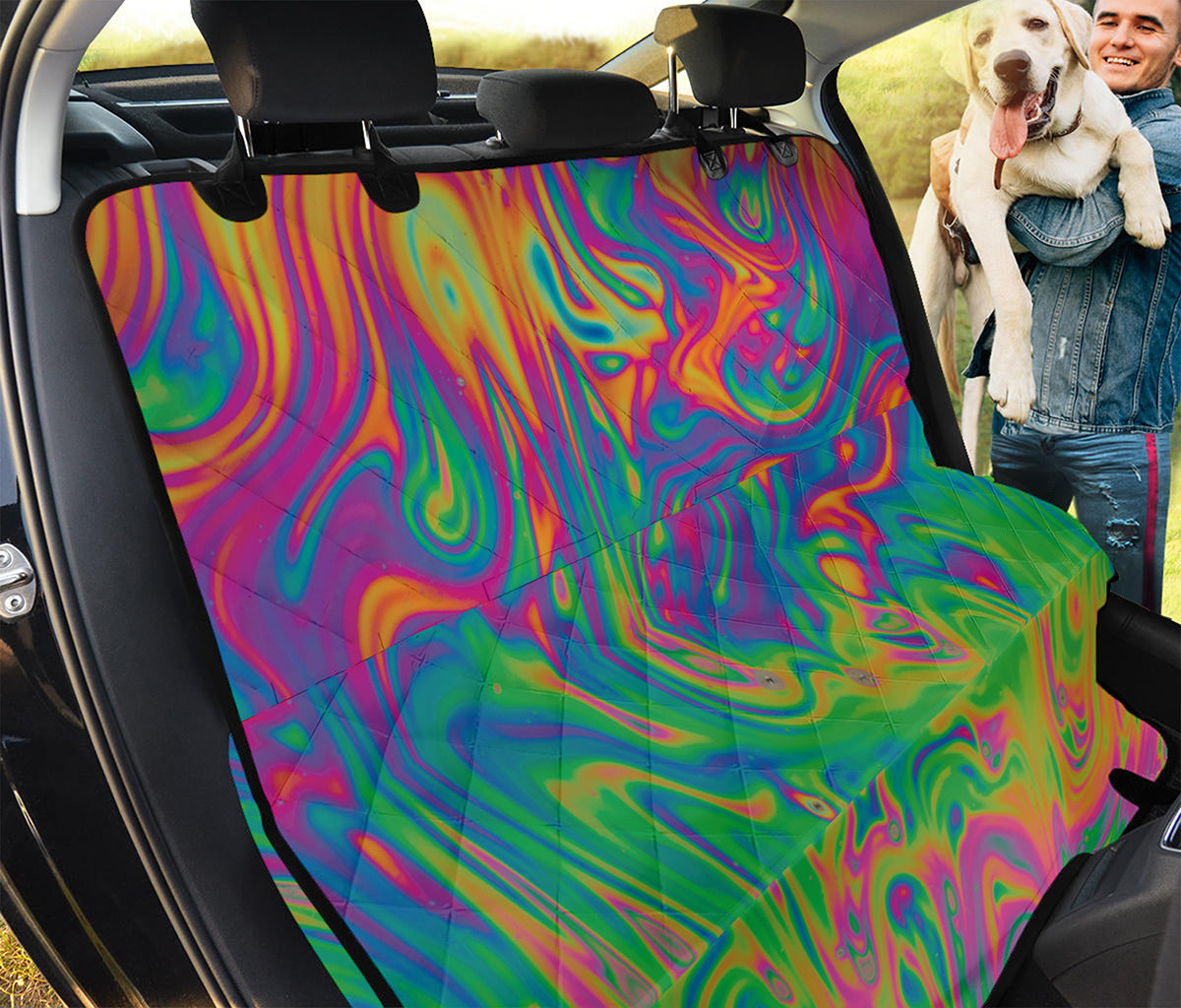 Psychedelic Surface Print Pet Car Back Seat Cover