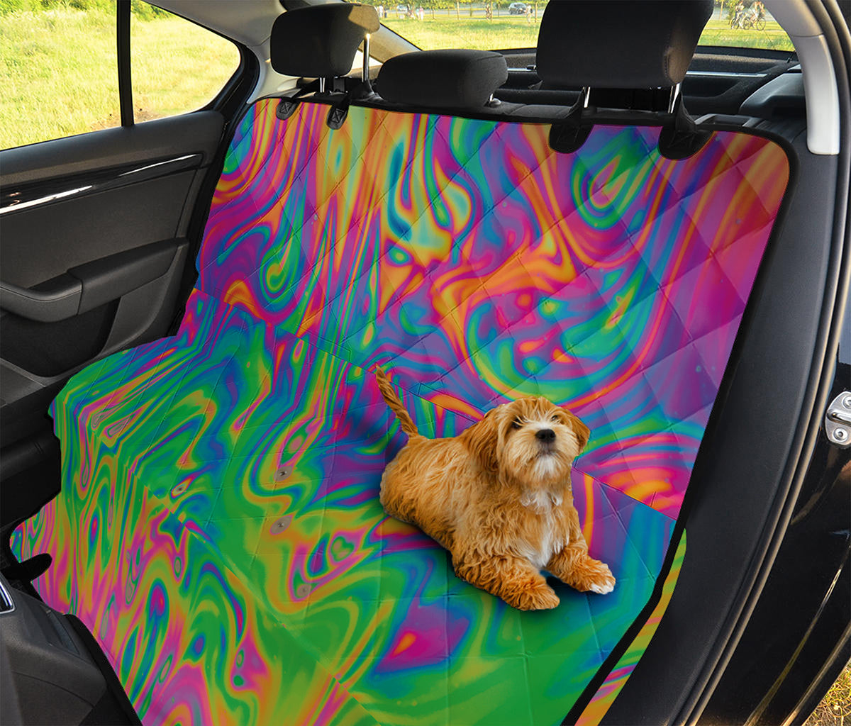 Psychedelic Surface Print Pet Car Back Seat Cover