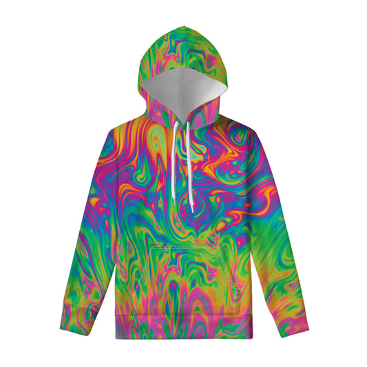 Psychedelic Surface Print Pullover Hoodie