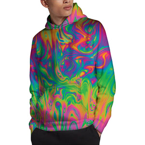 Psychedelic Surface Print Pullover Hoodie