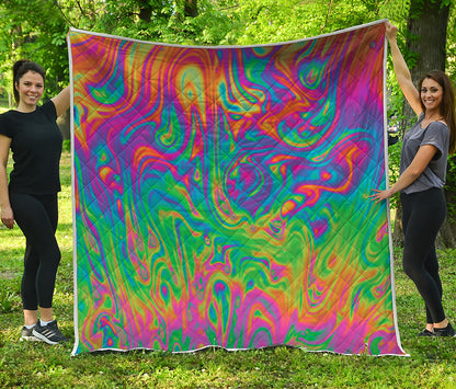 Psychedelic Surface Print Quilt
