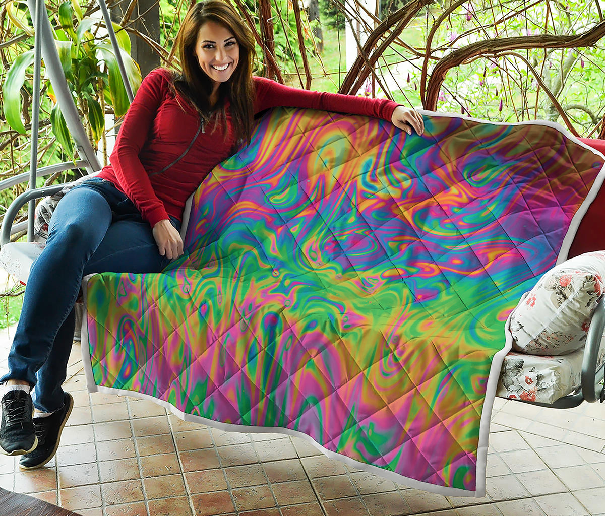 Psychedelic Surface Print Quilt