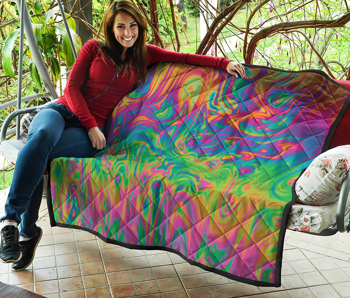 Psychedelic Surface Print Quilt