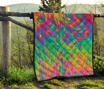 Psychedelic Surface Print Quilt