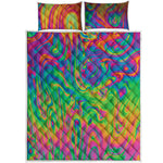 Psychedelic Surface Print Quilt Bed Set