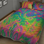 Psychedelic Surface Print Quilt Bed Set
