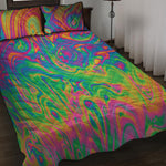 Psychedelic Surface Print Quilt Bed Set