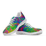 Psychedelic Surface Print White Sneakers