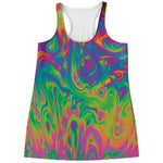 Psychedelic Surface Print Women's Racerback Tank Top