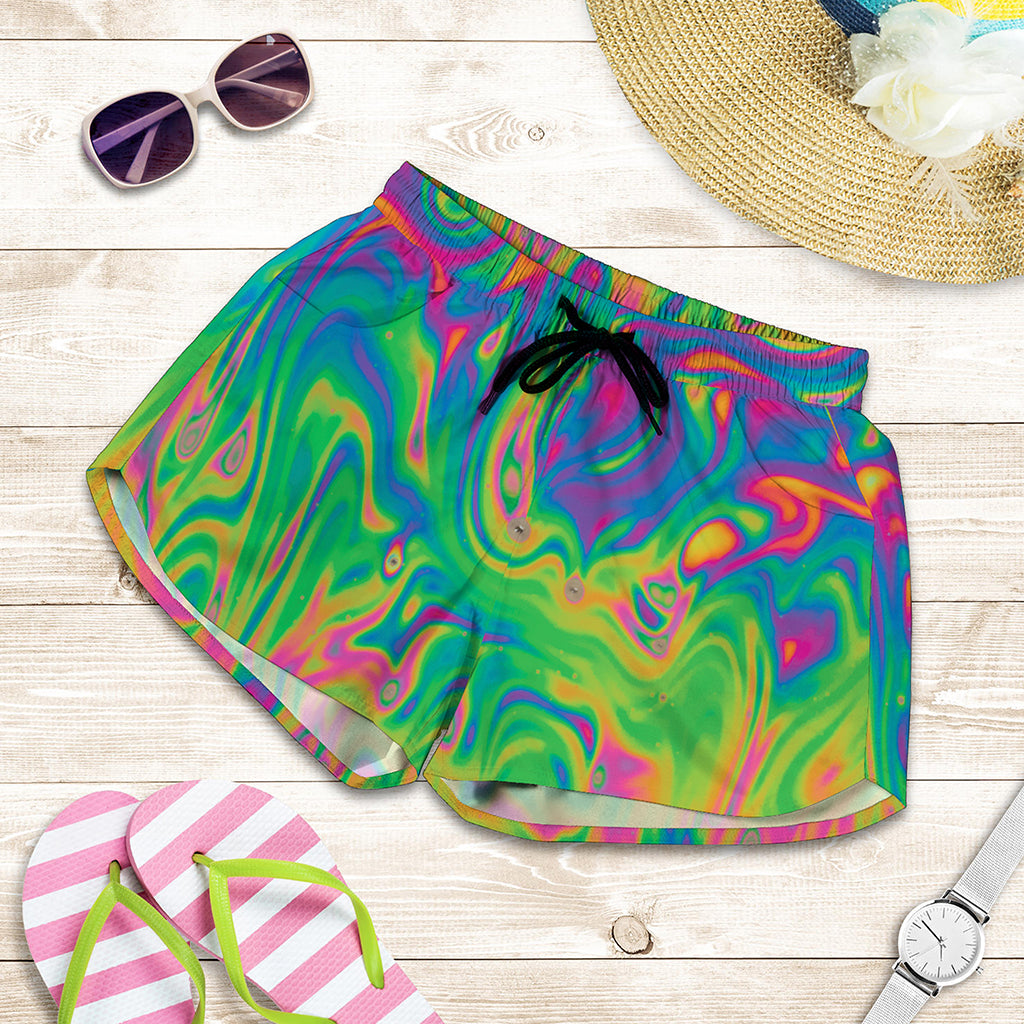 Psychedelic Surface Print Women's Shorts