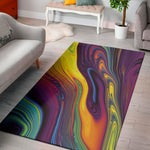 Psychedelic Trippy Fractal Print Area Rug