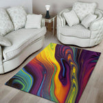 Psychedelic Trippy Fractal Print Area Rug