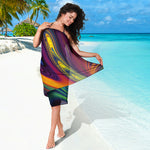 Psychedelic Trippy Fractal Print Beach Sarong Wrap