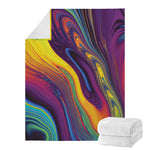 Psychedelic Trippy Fractal Print Blanket