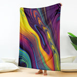 Psychedelic Trippy Fractal Print Blanket