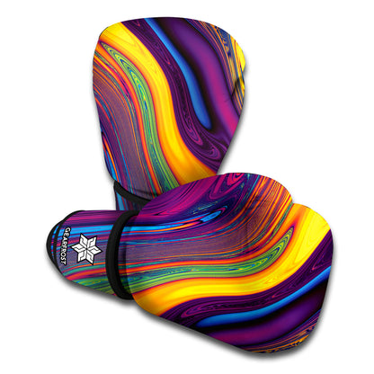 Psychedelic Trippy Fractal Print Boxing Gloves